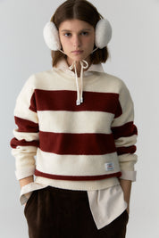 Bold Stripe Color Knit In Red