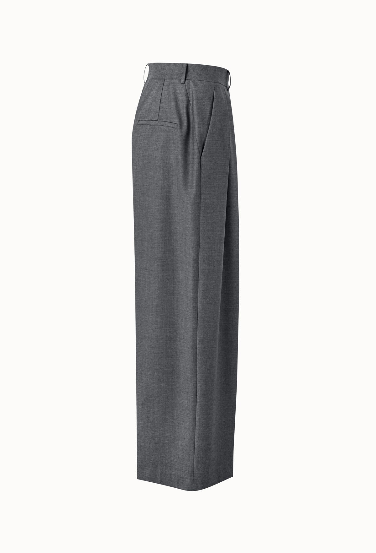 Summer Wool Trousers In Gray