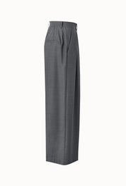 Summer Wool Trousers In Gray