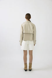 Double Button Trench Coat In Beige