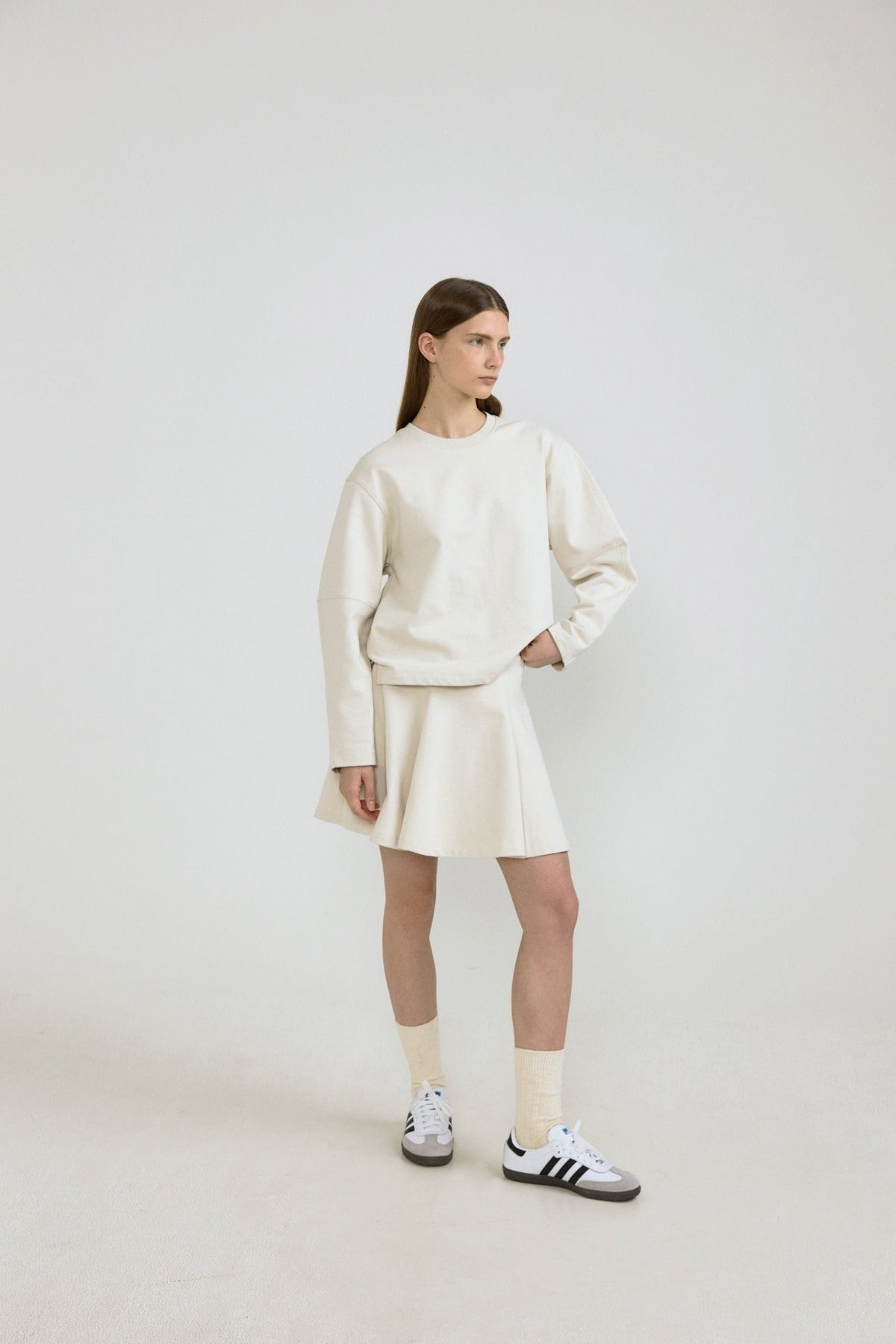 Essential Flared Skirt In Cream