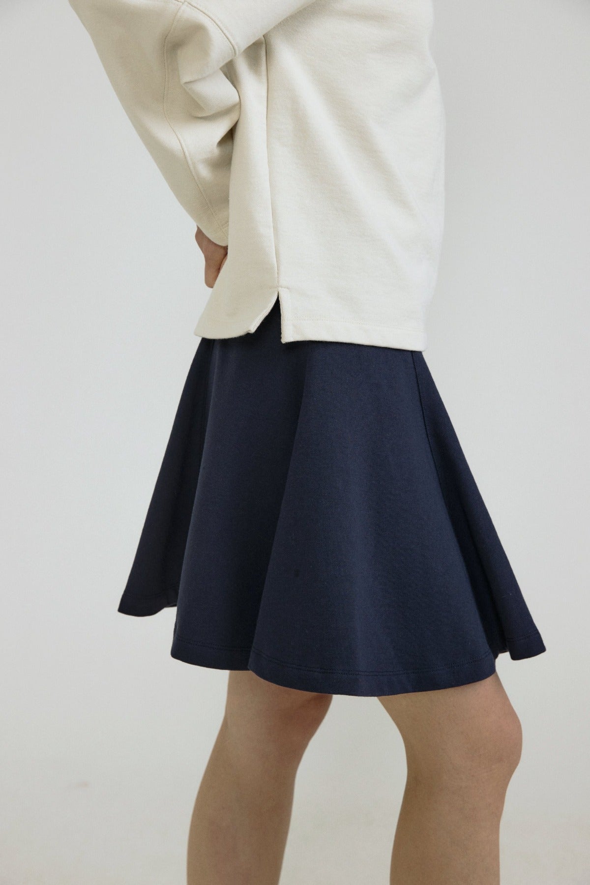 Essential Flared Skirt In Navy