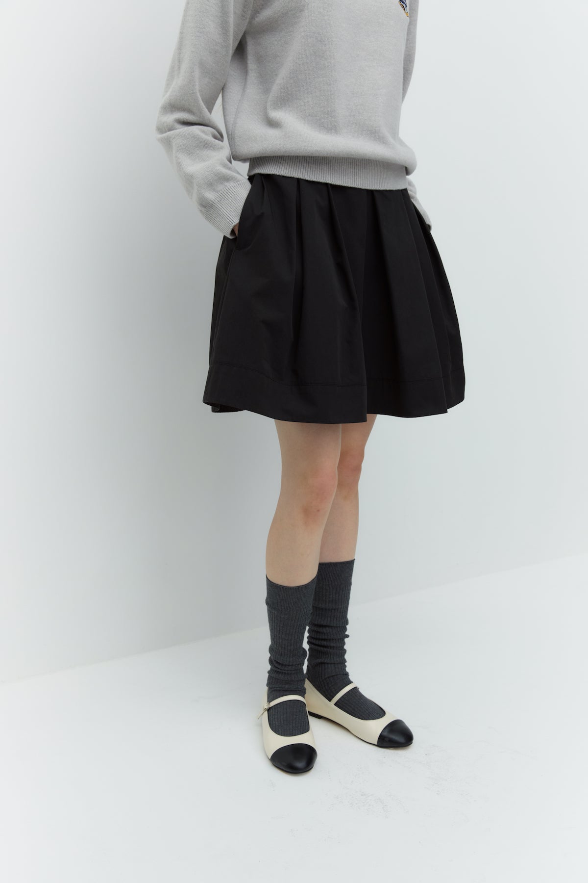 Flare Mini Skirt In Black