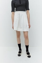 Flare Mini Skirt In White