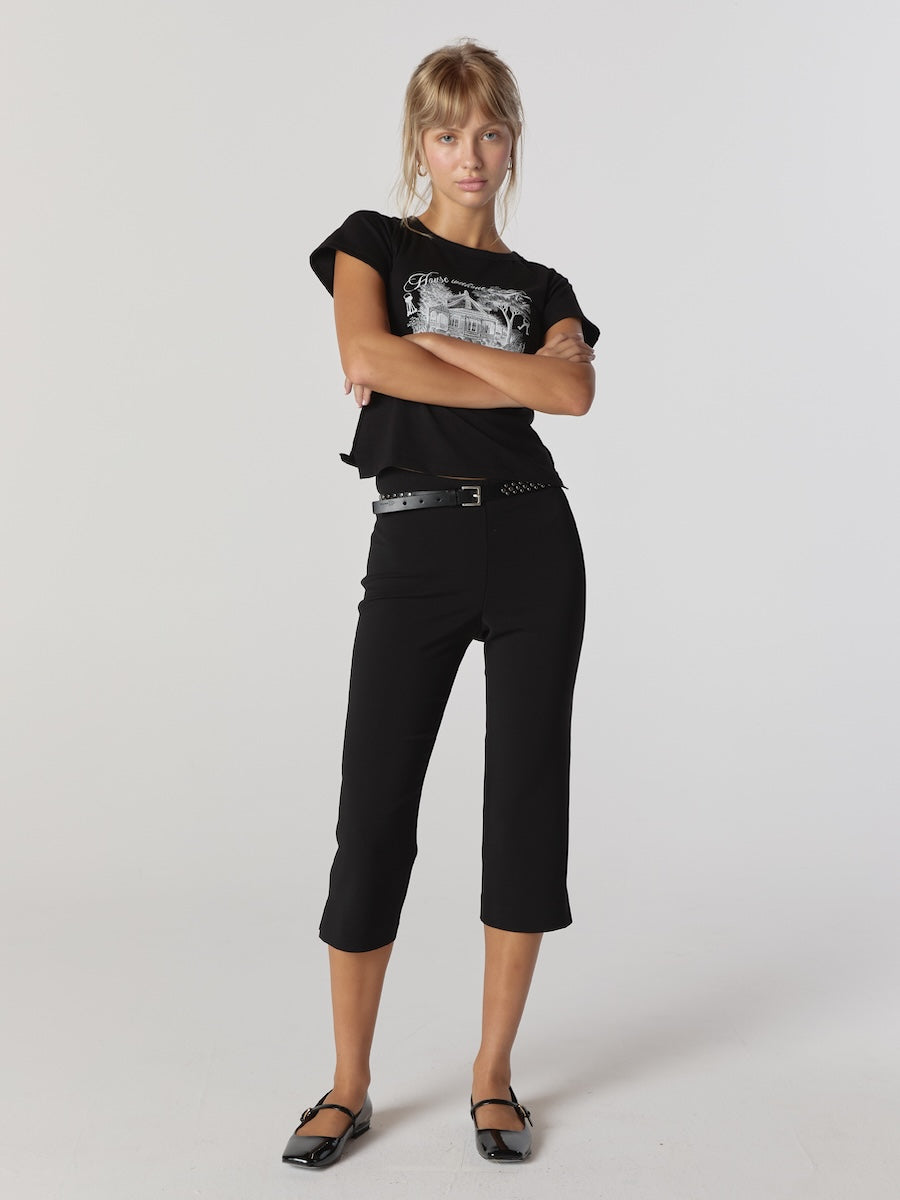 Sabrina Capri Pants In Black