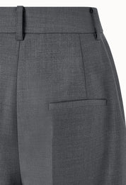 Summer Wool Trousers In Gray