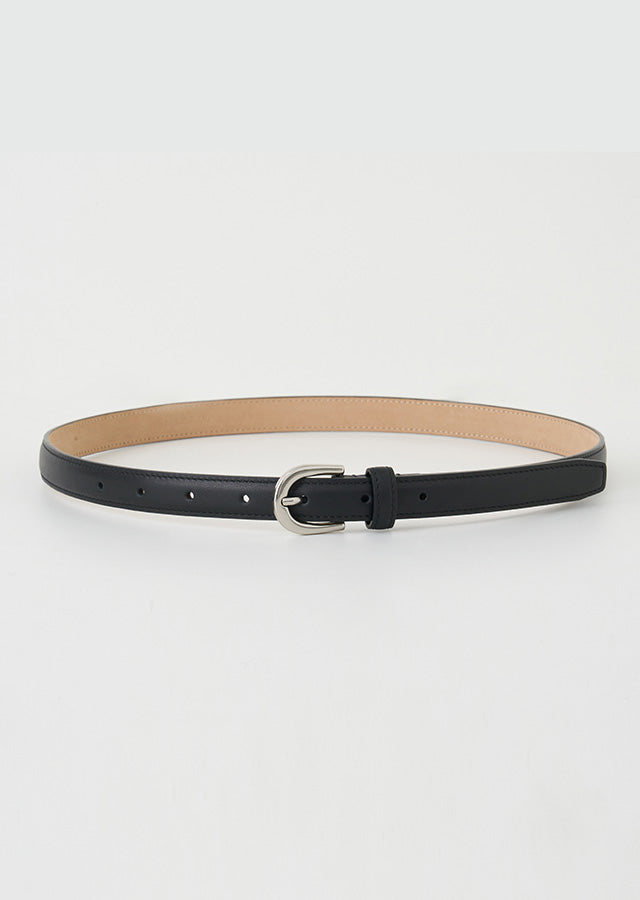 20mm Cow Leather Belt In Black