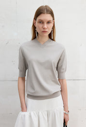 Eco V-neck Sweater In Gray