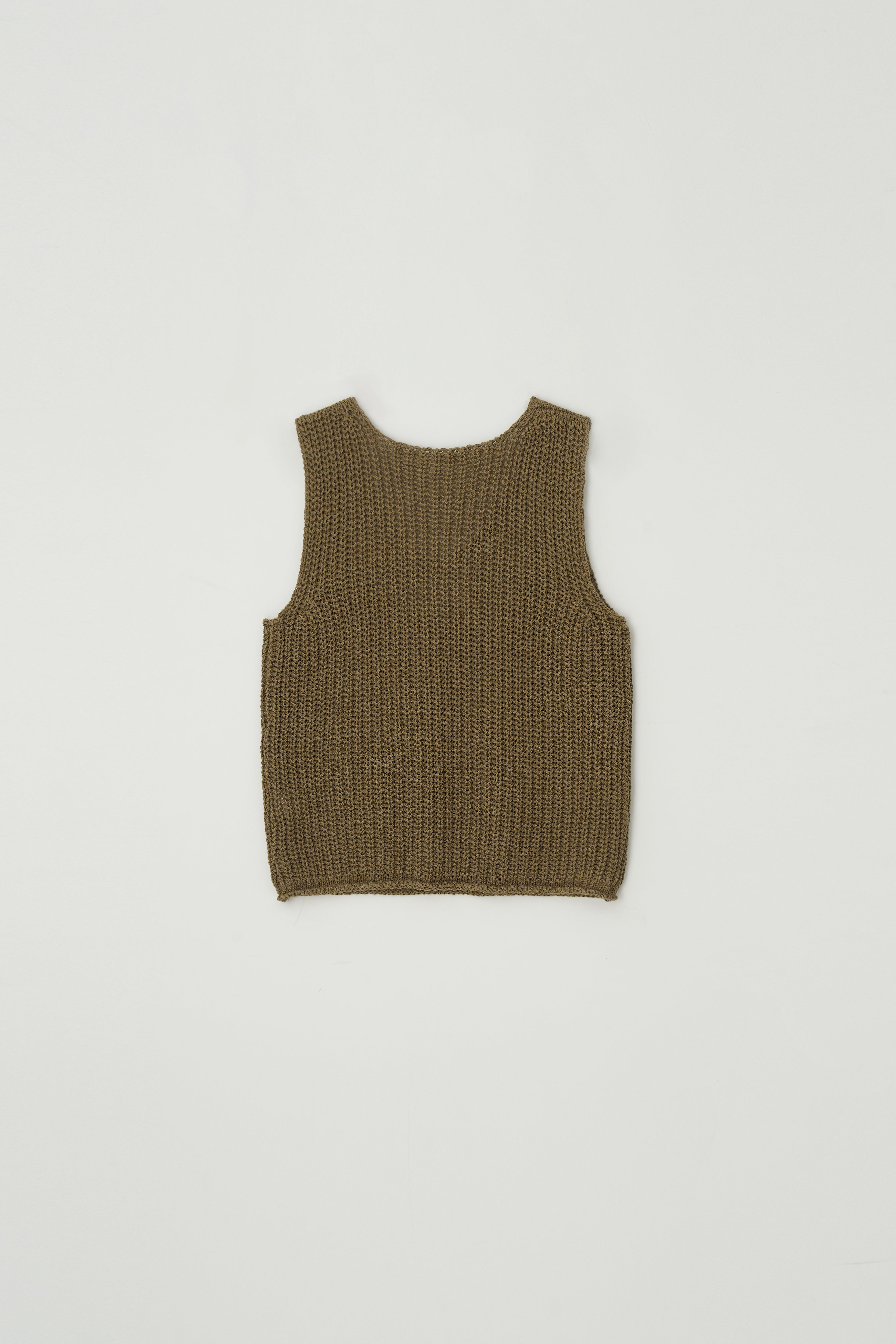 Hanji Blended Knit Vest In Mocha