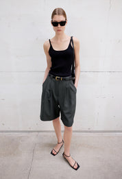 Formal Half Trousers In Charcoal