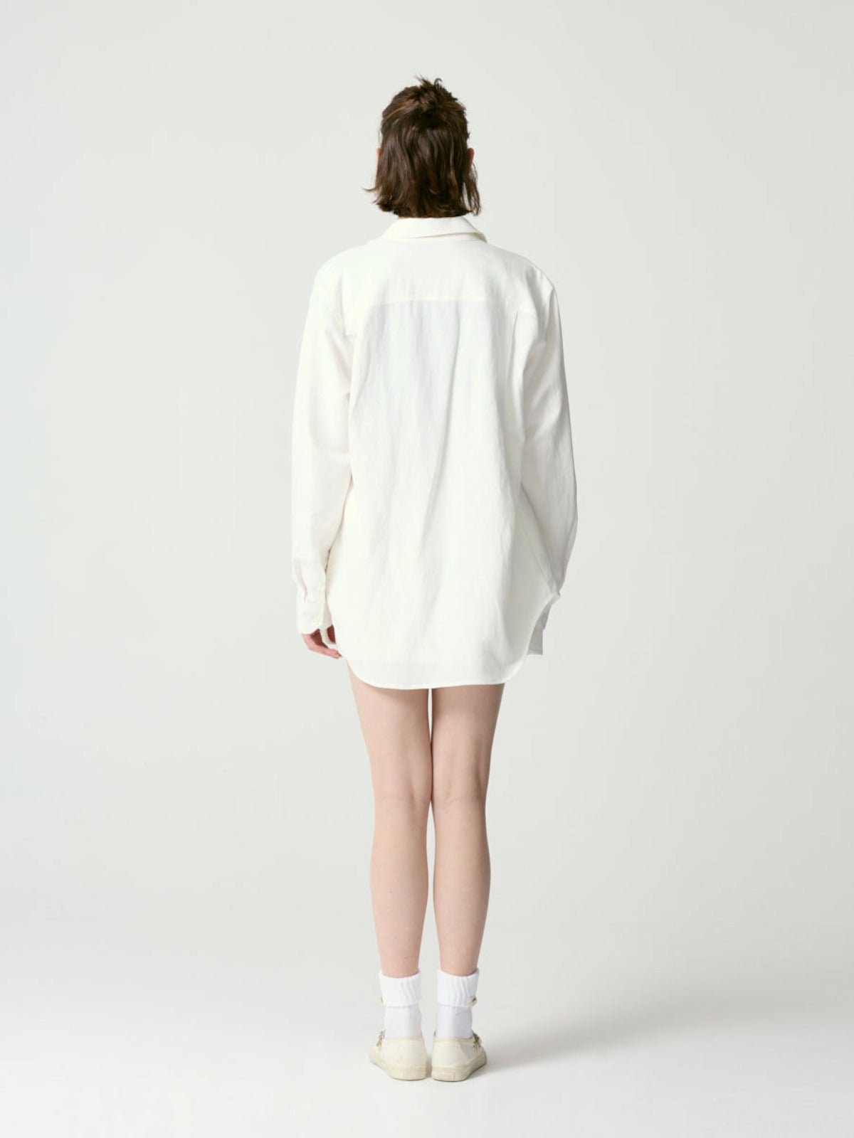 Flow Linen Mini Skirt In White