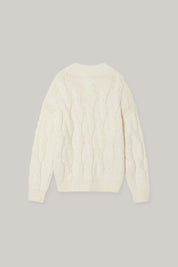 Loose Cable Pullover In Ivory