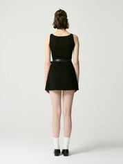 Girlfriend Sleeveless Mini Dress In Black