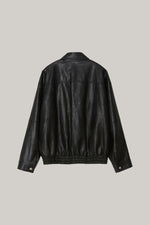 Pocket Leather Blouson In Black