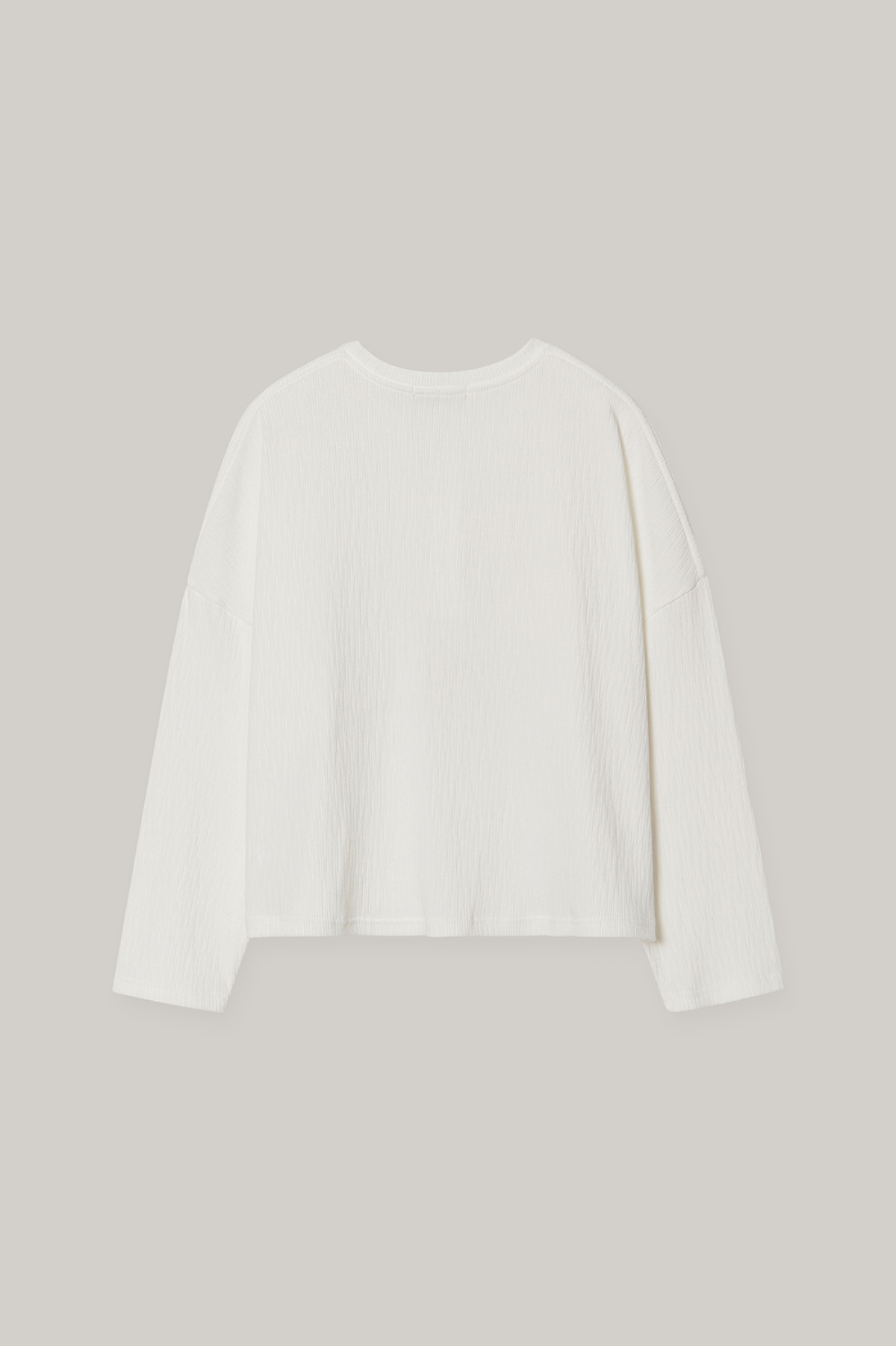 Henley Neck T-shirt In Ivory
