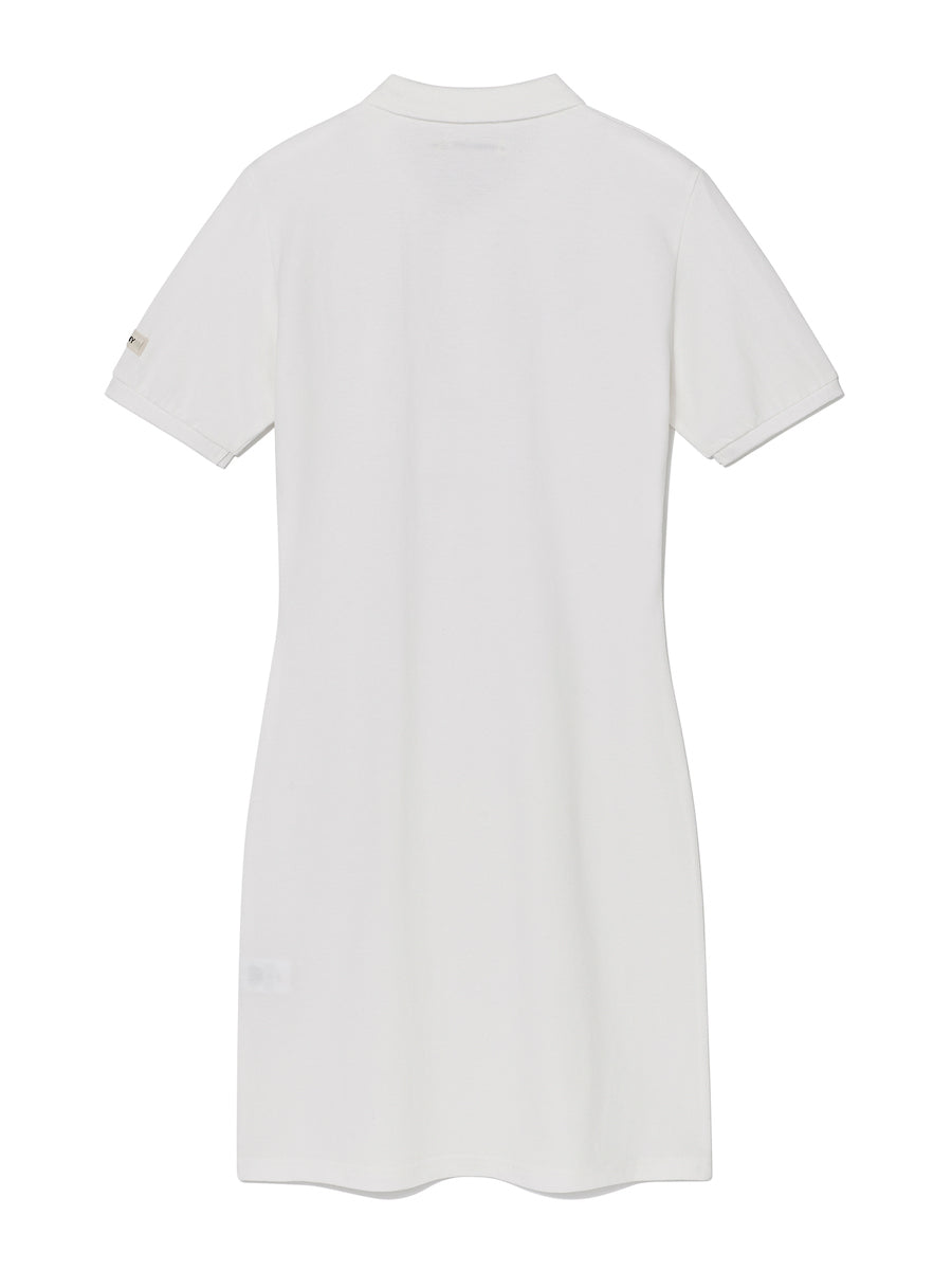 Heritage Polo Dress In White