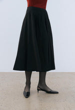 Triangular Pleated Skirt In Black