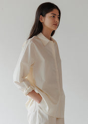 Bio Poplin Shirt In Cream