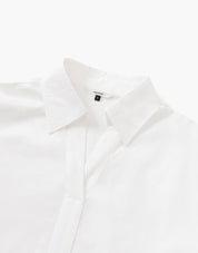 白色 V 領襯衫