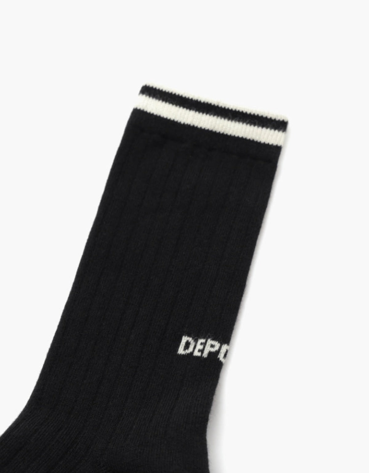 Logo Stripe Socks In Black