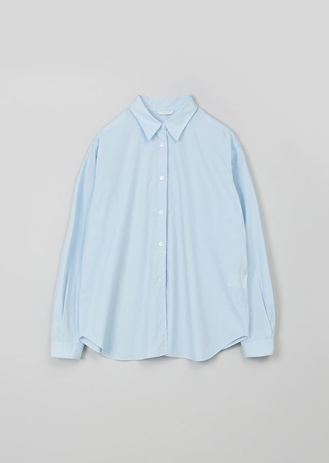 Bio Poplin Shirt In Sky Blue