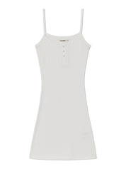 Province Eyelet Cami Dress In White