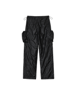 Shirring Parachute Pants In Black