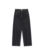 Curved Panel Jeans In Black