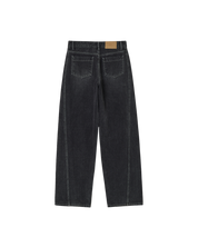 Curved Panel Jeans In Black
