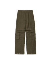 Padded Cargo Pants In Khaki Beige