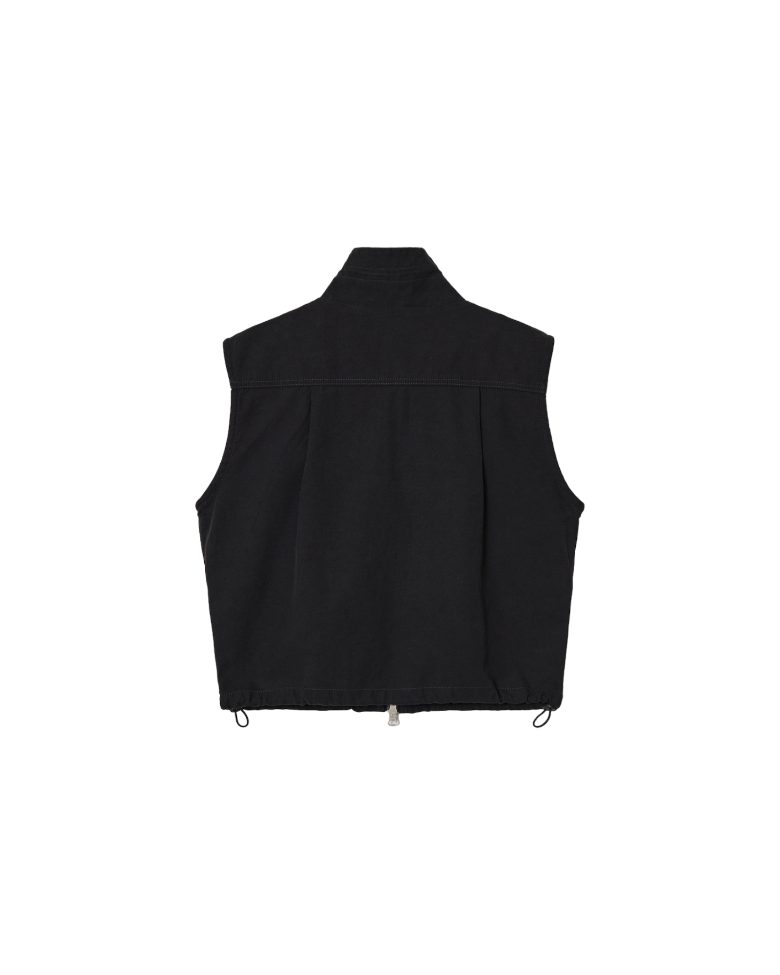 Two Way Cotton Vest In Black