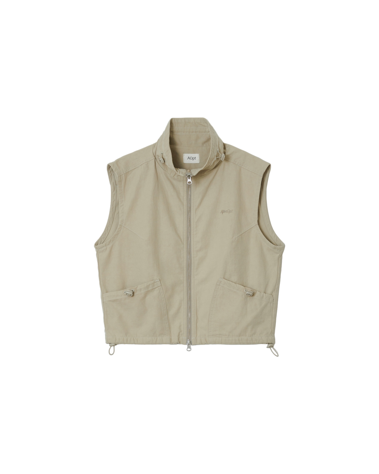 Two Way Cotton Vest In Dusty Cream