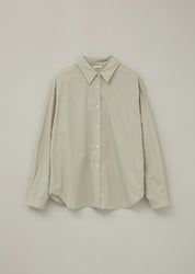 Bio Poplin Shirt In Light Khaki