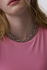 Irregular Chain Necklace In Silver