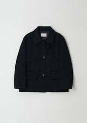 Standard Wool Short Coat In Black