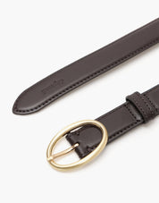Classic Leather Belt In Deep Brown