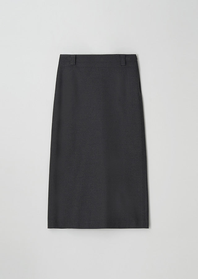 Standard H-line Long Skirt In Charcoal