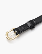 Basic Leather Belt In Black