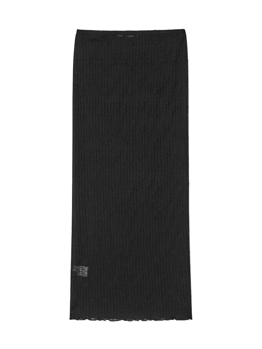 Island Sheer Long Skirt In Black