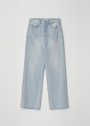 Relaxed Washing Denim Pants In Blue