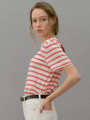 Vintage Stripe T-shirt In Red