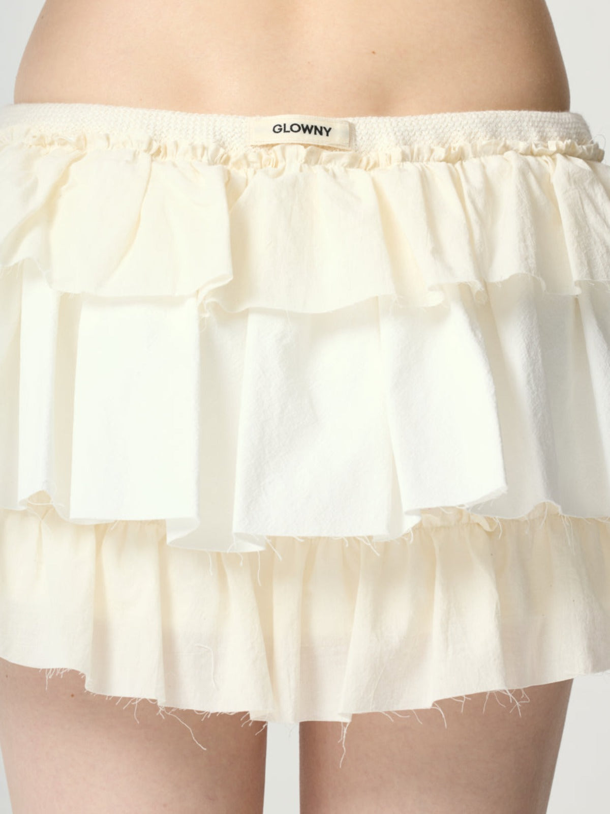 Girlfriend Ruffle Mini Skirt In Natural