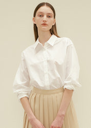 Bio Poplin Shirt In White