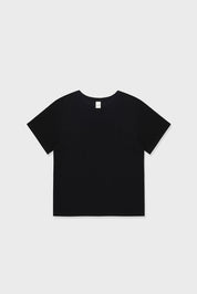 Flow Back Label T Shirt In Black