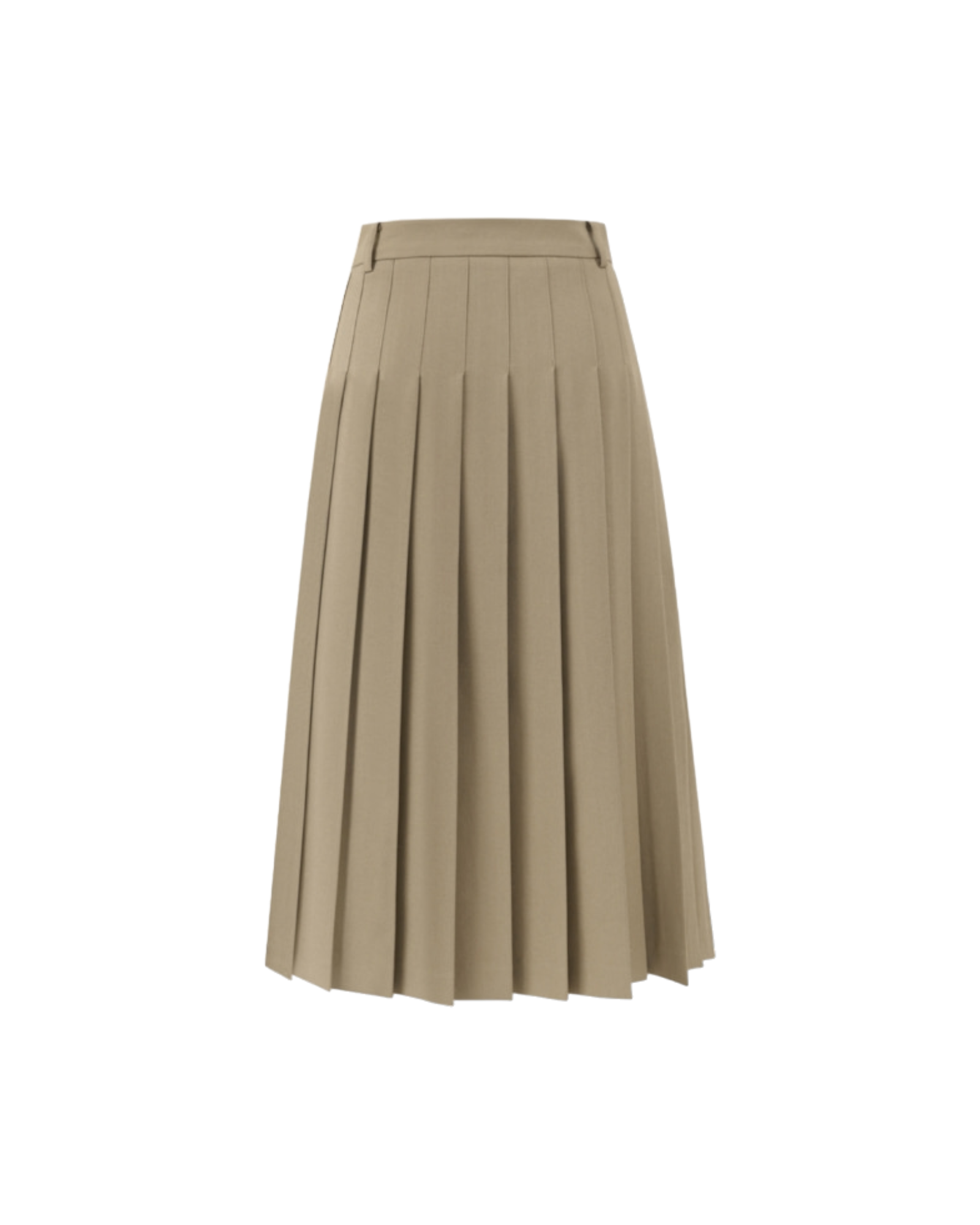 Pleats Midi Skirt In Beige