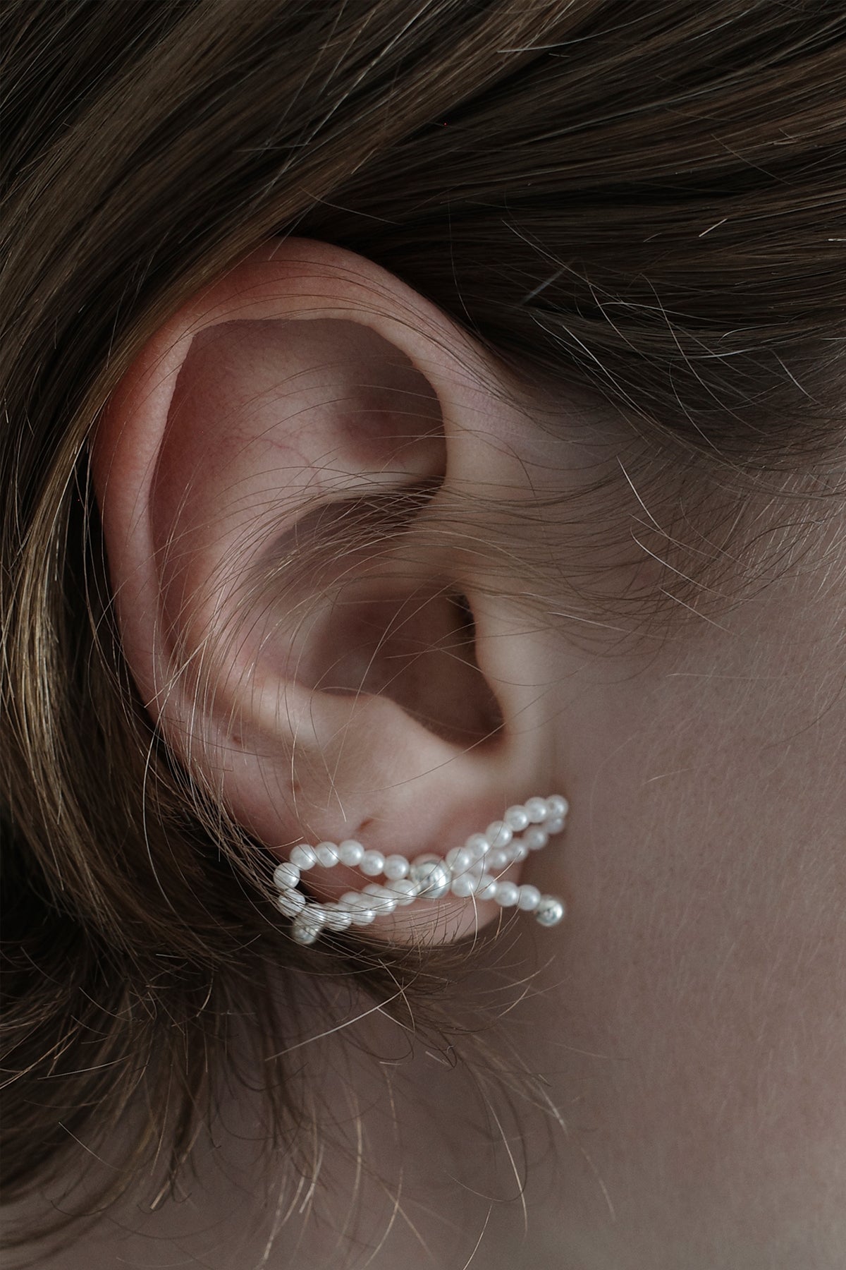 Tie A Pearl ribbon Earrings