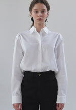 Pointed Collar Shirts In White