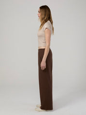 Province Eyelet Pants In Chocolate