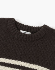 Dpwd Cable Rib Pullover In Brown