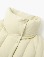 Stand Collar Padded Jumper In Butter